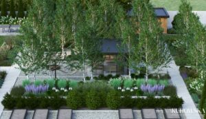 Nowoczesny ogród dla dużej rodziny