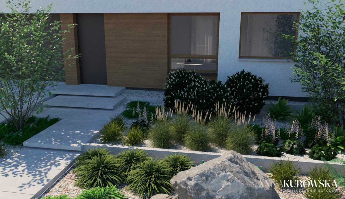 Projekt małego ogrodu w zabudowie szeregowej