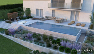 Projekt ogrodu na górskim zboczu