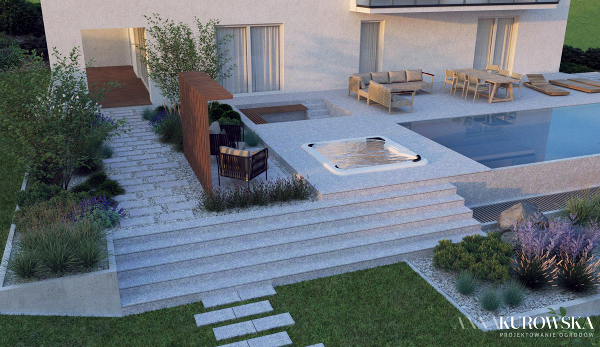 Projekt ogrodu na górskim zboczu