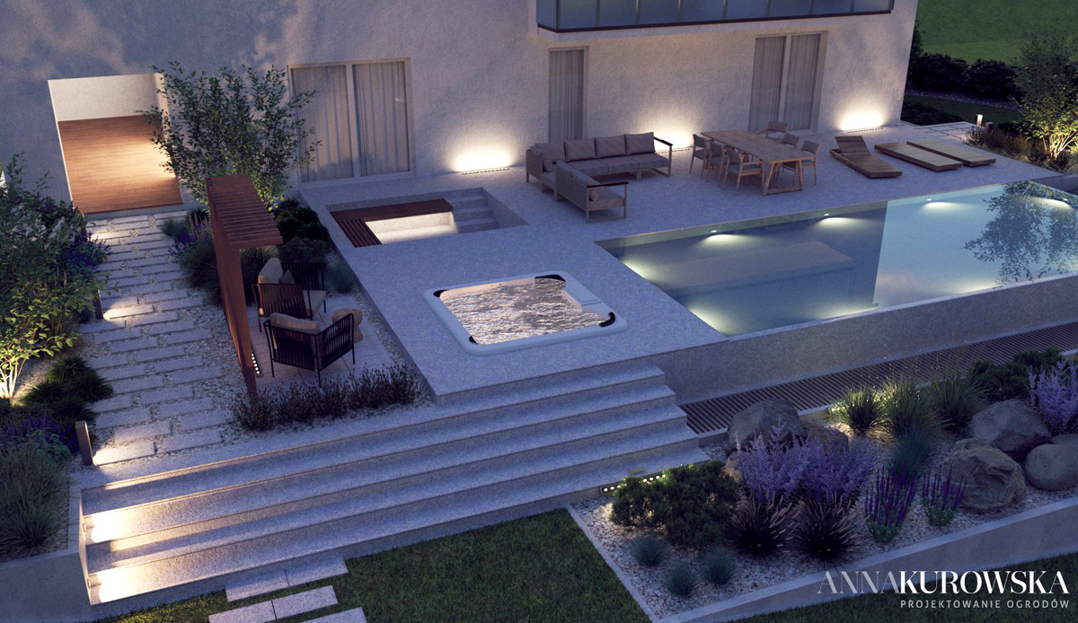 Projekt ogrodu na górskim zboczu