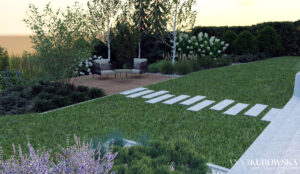 Projekt ogrodu na górskim zboczu