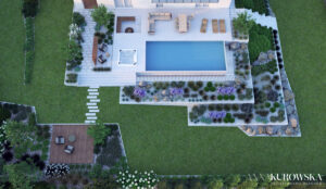 Projekt ogrodu na górskim zboczu