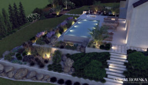 Projekt ogrodu na górskim zboczu