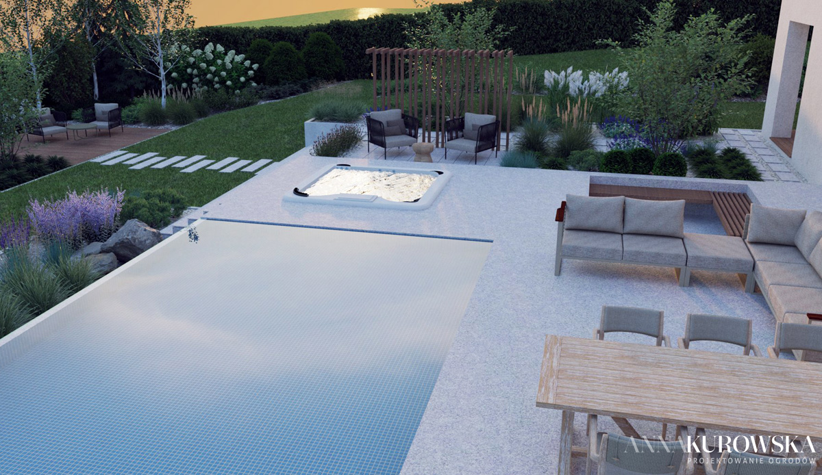 Projekt ogrodu na górskim zboczu