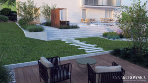 Projekt ogrodu na górskim zboczu