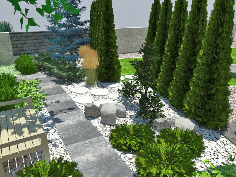 Projekt małego firmowego ogrodu