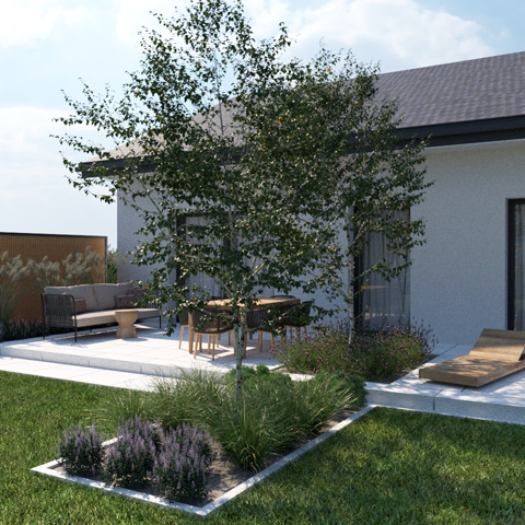 Projekt nowoczesnego ogrodu dla singla