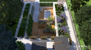 Projekt ogrodu przy starej kamienicy