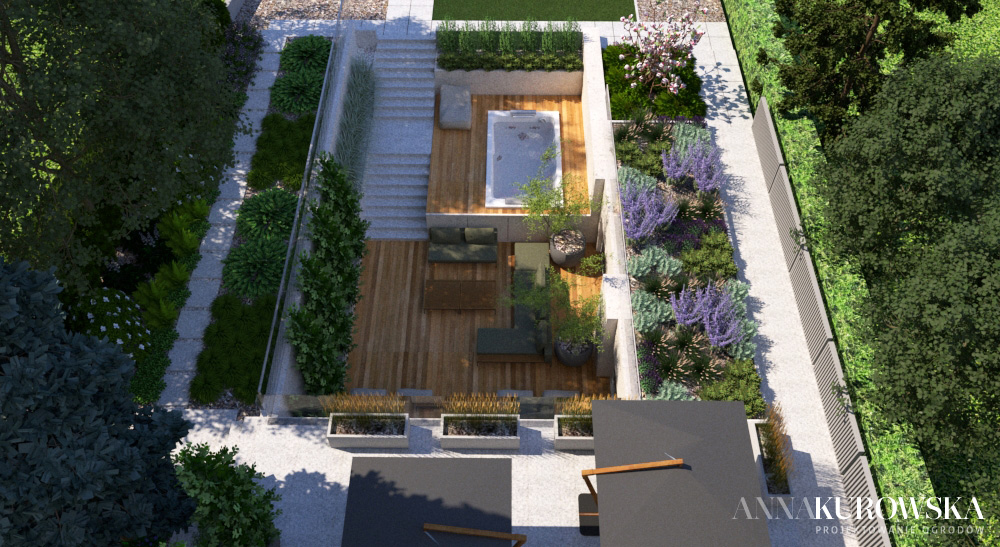 Projekt ogrodu przy starej kamienicy