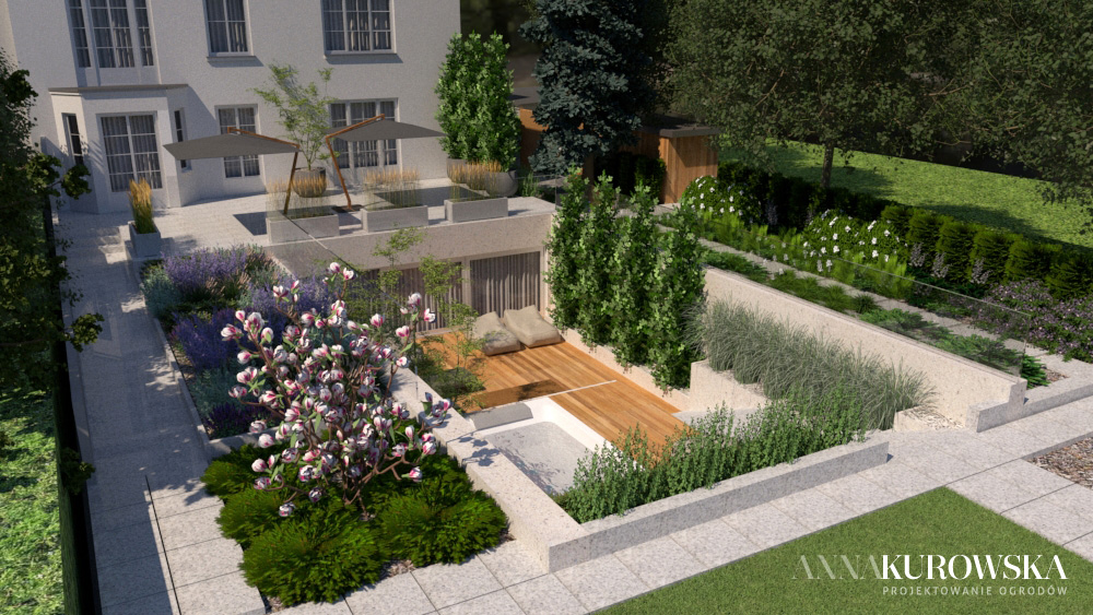 Projekt ogrodu przy starej kamienicy