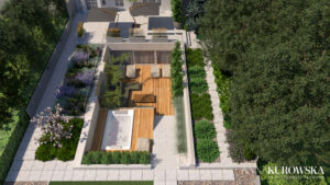 Projekt ogrodu przy starej kamienicy