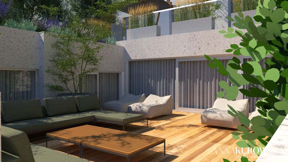 Projekt ogrodu przy starej kamienicy