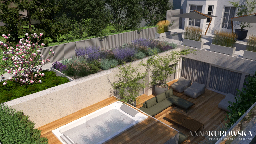 Projekt ogrodu przy starej kamienicy