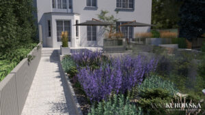 Projekt ogrodu przy starej kamienicy