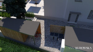 Projekt ogrodu przy starej kamienicy