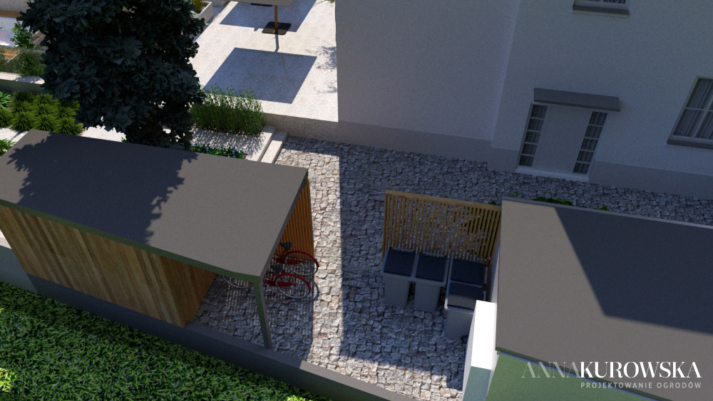 Projekt ogrodu przy starej kamienicy
