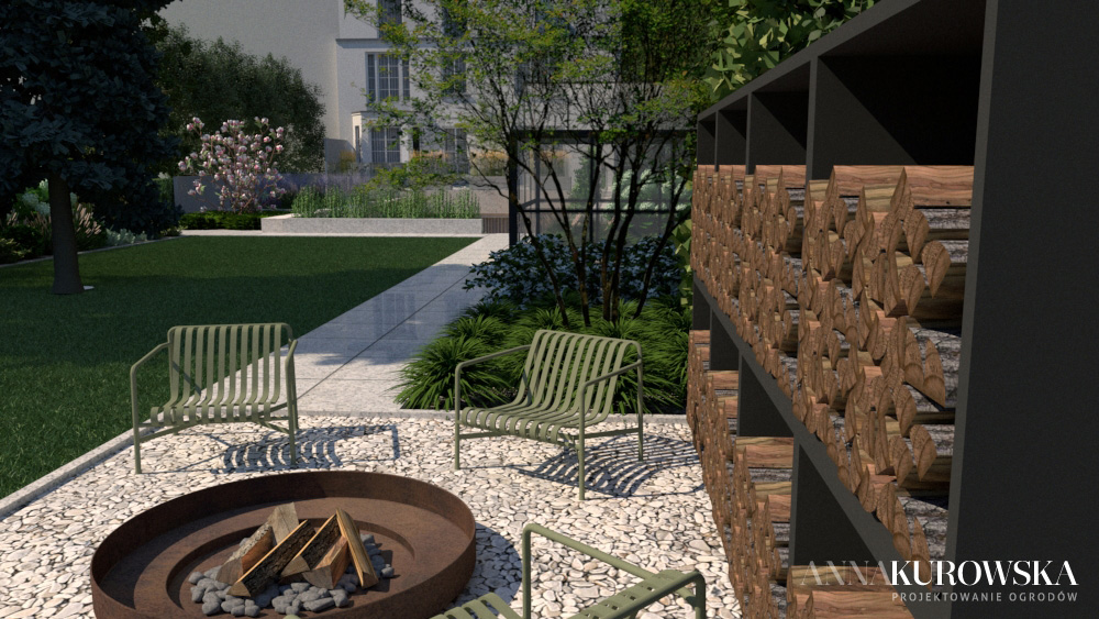 Projekt ogrodu przy starej kamienicy