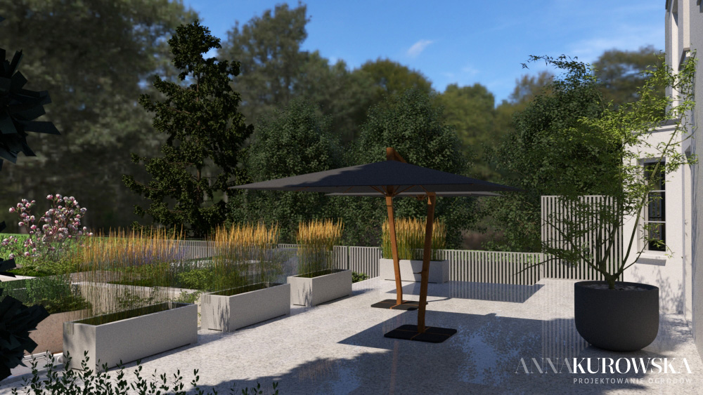 Projekt ogrodu przy starej kamienicy