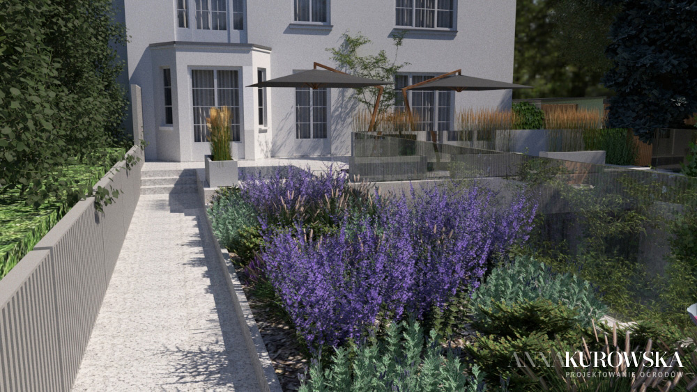 Projekt ogrodu przy starej kamienicy